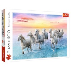 Puzzle: Galloping White Horses 500 Piece (Trefl Red)